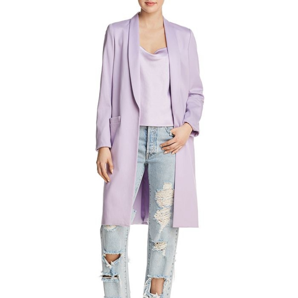 NWOT! Alice+Olivia Kylie shawl blazer coat, size XS, color lilac